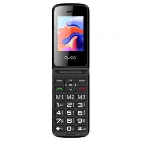 TELÉFONO MÓVIL QUBO X-247 4G PARA PERSONAS MAYORES/ NEGRO
