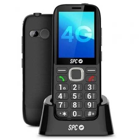TELÉFONO MÓVIL SPC FORTUNE 2 MAX 4G PARA PERSONAS MAYORES/ NEGRO