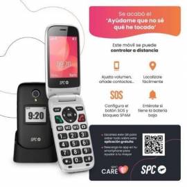 TELÉFONO MÓVIL SPC POLARIS PARA PERSONAS MAYORES/ 4G/ NEGRO