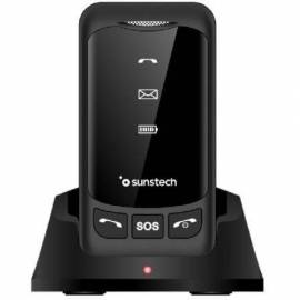 TELÉFONO MÓVIL SUNSTECH CELT25BK PARA PERSONAS MAYORES/ NEGRO