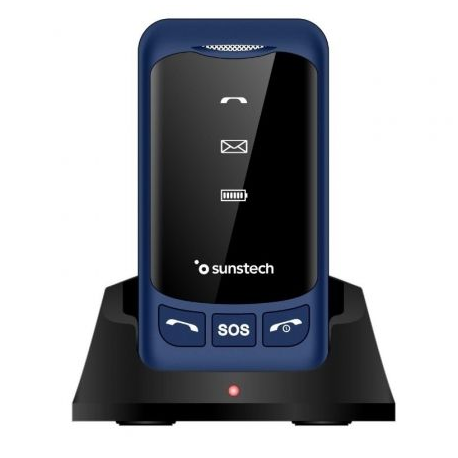 TELÉFONO MÓVIL SUNSTECH CELT25BL PARA PERSONAS MAYORES/ AZUL