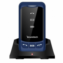 TELÉFONO MÓVIL SUNSTECH CELT25BL PARA PERSONAS MAYORES/ AZUL