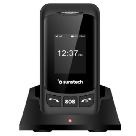 TELÉFONO MÓVIL SUNSTECH CELT26 PARA PERSONAS MAYORES/ NEGRO