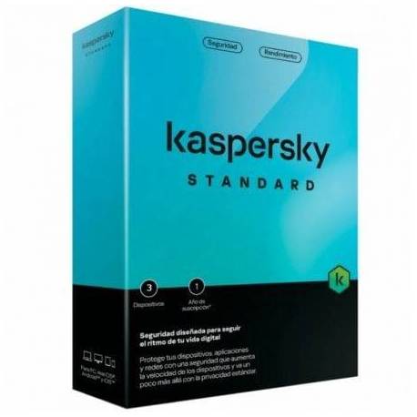 ANTIVIRUS KASPERSKY STANDARD/ 3 DISPOSITIVOS/ 1 AÑO