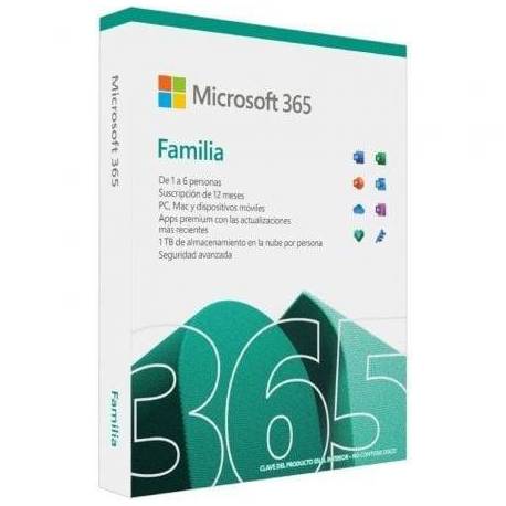 MICROSOFT 365 FAMILIA/ 6 USUARIO/ 1 AÑO/ 5 DISPOSITIVOS