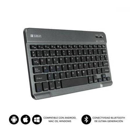 TECLADO COMPACTO INALÁMBRICO POR BLUETOOTH SUBBLIM SMART/ GRIS