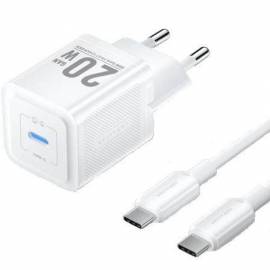 CARGADOR DE PARED GAN VENTION TZ-FEPW0-EU-01/ 1XUSB TIPO-C + CABLE USB TIPO-C/ 20W