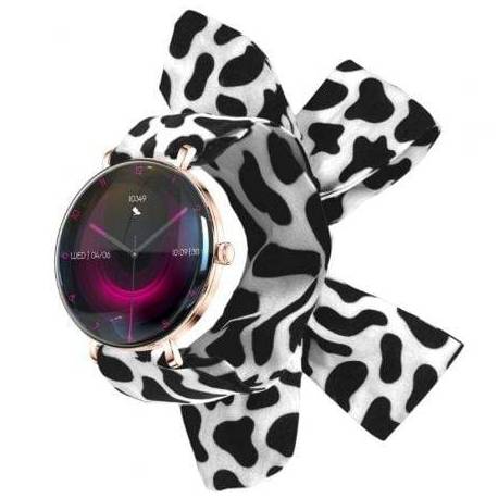 FOREVER SMARTWATCH LUCCA SB-370/ NOTIFICACIONES/ FRECUENCIA CARDIACA/ ORO ROSA/ INCLUYE CORREA MOTEADA