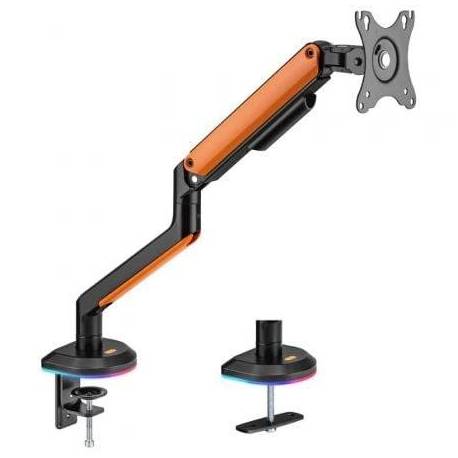SOPORTE DE MESA GAMING CON CONTRAPESO PARA MONITOR Y TV AISENS DT32TSR-249/ GIRATORIO/ INCLINABLE/ HASTA 9KG/ CON ILUMINACIÓN