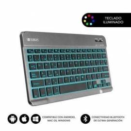 TECLADO COMPACTO INALÁMBRICO POR BLUETOOTH SUBBLIM SMART BACKLIT/ GRIS