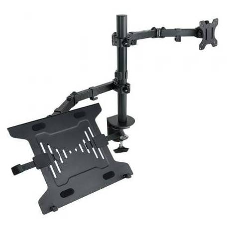 SOPORTE DE MESA ORIENTABLE/ INCLINABLE TOOQ DB1200TN-B PARA TV Y PORTÁTIL DE 13-32'