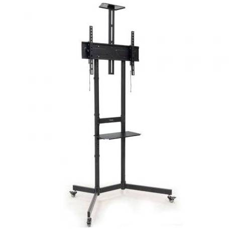SOPORTE DE SUELO INCLINABLE CON RUEDAS TOOQ NEFERTITI FS1151M-B PARA TV DE 37-70'/ HASTA 70KG