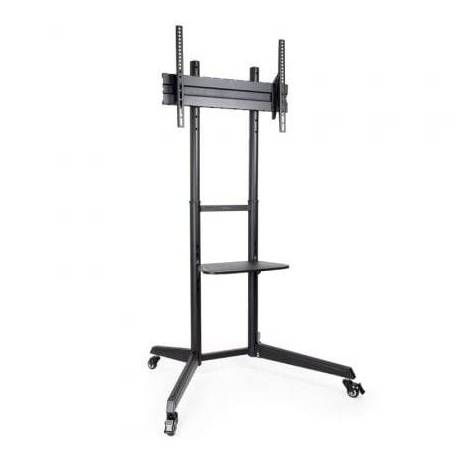 SOPORTE DE SUELO INCLINABLE CON RUEDAS TOOQ FS1170M-B PARA TV DE 37-70'/ HASTA 50KG