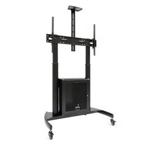 SOPORTE DE SUELO INCLINABLE CON RUEDAS TOOQ NARNIA FS20500M-B PARA TV DE 60-100'/ HASTA 100KG