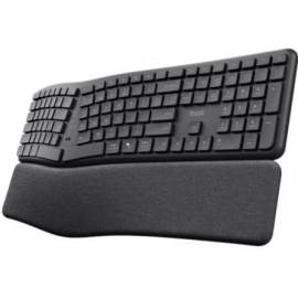 TECLADO INALÁMBRICO POR BLUETOOTH TRUST KEYRA MULTIDISPOSITIVO ERGONÓMICO