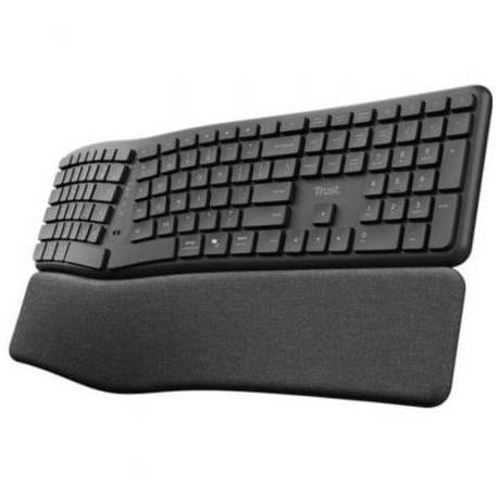 TECLADO INALÁMBRICO POR BLUETOOTH TRUST KEYRA MULTIDISPOSITIVO ERGONÓMICO