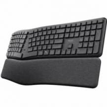 TECLADO INALÁMBRICO POR BLUETOOTH TRUST KEYRA MULTIDISPOSITIVO ERGONÓMICO