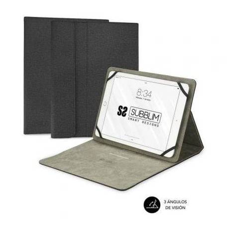 FUNDA SUBBLIM CLEVER STAND PARA TABLETS DE 9.6'-11'/ NEGRA