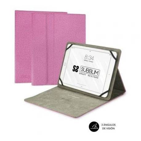 FUNDA SUBBLIM CLEVER STAND PARA TABLETS DE 9.6'-11'/ ROSA