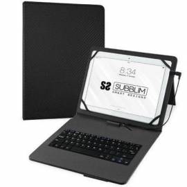 FUNDA CON TECLADO SUBBLIM KEYTAB PRO USB PARA TABLETS DE 10.1'-11'/ NEGRA