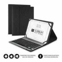 FUNDA CON TECLADO SUBBLIM KEYTAB PRO BLUETOOTH PARA TABLETS DE 10.1'-10.8'/ NEGRA