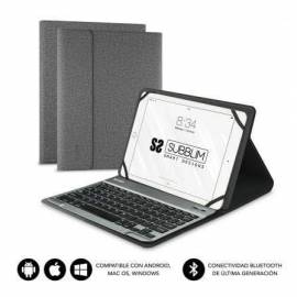 FUNDA CON TECLADO SUBBLIM KEYTAB PRO BLUETOOTH PARA TABLETS DE 9.6'-10.8'/ GRIS