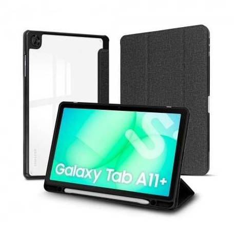 FUNDA SUBBLIM CLEAR SHOCK CASE PARA SAMSUNG A11+/ NEGRA
