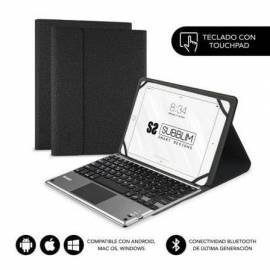 FUNDA CON TECLADO SUBBLIM KEYTAB PRO BLUETOOTH TOUCHPAD PARA TABLETS DE 9.6'-10.8'/ NEGRA