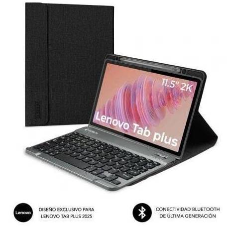 FUNDA CON TECLADO SUBBLIM KEYTAB PRO BT LENOVO TAB 2025 11.5'/ NEGRA