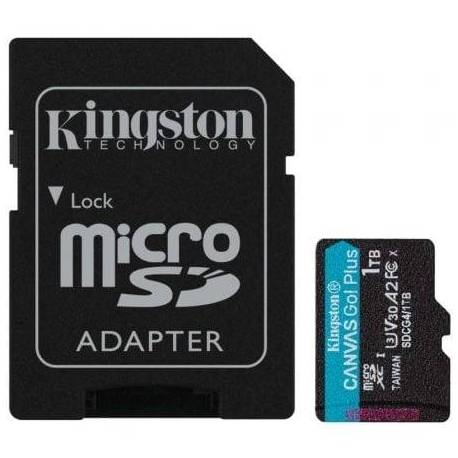 TARJETA DE MEMORIA KINGSTON CANVAS GO! PLUS 1TB MICROSD XC CON ADAPTADOR/ CLASE 10/ 200MBS