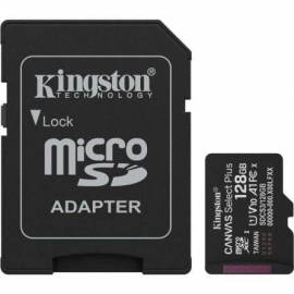 TARJETA DE MEMORIA KINGSTON CANVAS SELECT PLUS 128GB MICROSD XC CON ADAPTADOR/ CLASE 10/ 150MBS