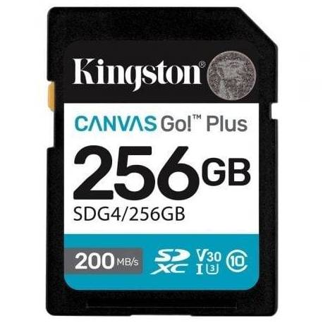TARJETA DE MEMORIA KINGSTON CANVAS GO! PLUS 256GB SD XC/ CLASE 10/ 200MBS