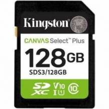 TARJETA DE MEMORIA KINGSTON CANVAS SELECT PLUS 128GB SD XC/ CLASE 10/ 150MBS