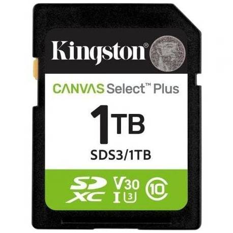TARJETA DE MEMORIA KINGSTON CANVAS SELECT PLUS 1TB SD XC/ CLASE 10/ 150MBS