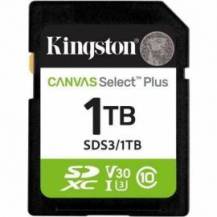 TARJETA DE MEMORIA KINGSTON CANVAS SELECT PLUS 1TB SD XC/ CLASE 10/ 150MBS