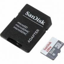 TARJETA DE MEMORIA SANDISK ULTRA 32GB MICROSD HC CON ADAPTADOR/ CLASE 10/ 100MB/S