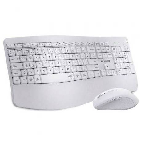 TECLADO Y RATÓN INALÁMBRICO SUBBLIM COMBO DUAL OFFICE PROWAVE/ BLANCO