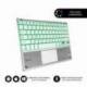 TECLADO COMPACTO INALÁMBRICO POR BLUETOOTH SUBBLIM SMBT50/ PLATA