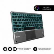 TECLADO COMPACTO INALÁMBRICO POR BLUETOOTH SUBBLIM TOUCHPAD SMART BLACKLIT/ GRIS