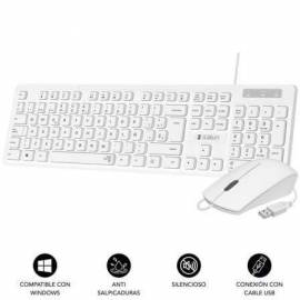 TECLADO Y RATÓN SUBBLIM COMBO BUSINESS SLIM SILENCIOSO/ BLANCO