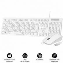 TECLADO Y RATÓN SUBBLIM COMBO BUSINESS SLIM SILENCIOSO/ BLANCO
