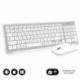 TECLADO Y RATÓN INALÁMBRICO SUBBLIM COMBO DUAL PRESTIGE EXTENDIDO/ BLANCO Y PLATA