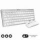 TECLADO Y RATÓN INALÁMBRICO SUBBLIM OCO010 COMBO MULTIDISPOSITIVO COMPACTO/ PLATA