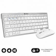 TECLADO Y RATÓN INALÁMBRICO SUBBLIM OCO010 COMBO MULTIDISPOSITIVO COMPACTO/ PLATA