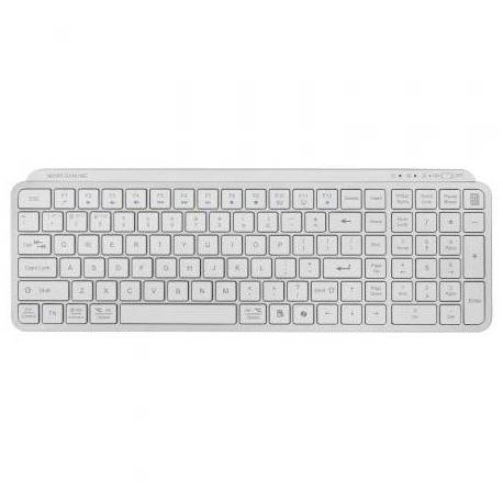 TECLADO COMPACTO INALÁMBRICO POR BLUETOOTH MARS GAMING MK-SILENKEYS/ BLANCO