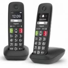 TELÉFONO INALÁMBRICO GIGASET E290/ PACK DUO/ NEGRO