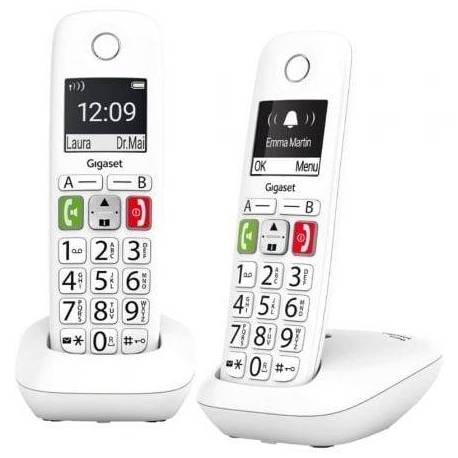 TELÉFONO INALÁMBRICO GIGASET E290/ PACK DUO/ BLANCO