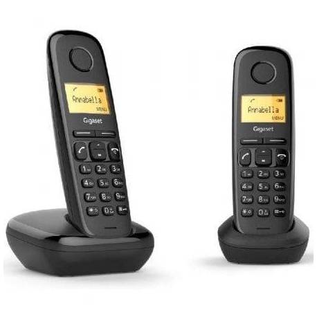 TELÉFONO INALÁMBRICO GIGASET A270/ PACK DUO/ NEGRO