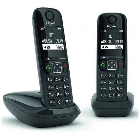 TELÉFONO INALÁMBRICO GIGASET AS690/ PACK DUO/ NEGRO