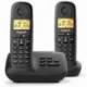 TELÉFONO INALÁMBRICO GIGASET BASIC 100/ PACK DUO/ NEGRO